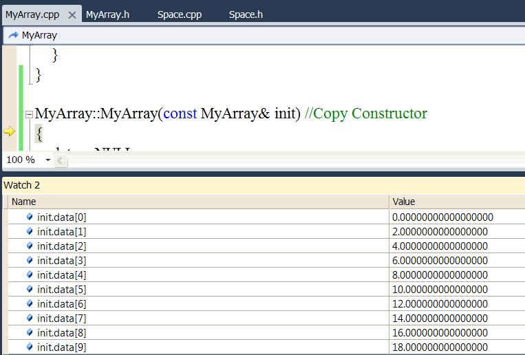 MyArrayCopyConstructor2